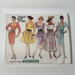 80s Vogue’s Basic Design - new/uncut sewing pattern